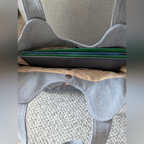 BNWT - True Religion Light Blue Denim Tote/Crossbody/Shoulder/Beach/School Bag - Picture 16 of 16